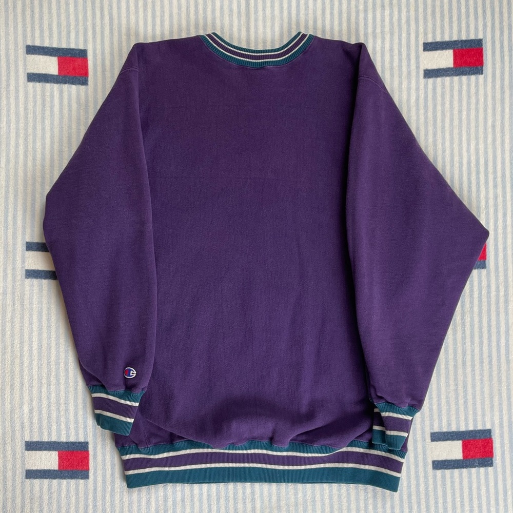 Vintage Champion Reverse Weave embroidered Spellout crewneck sweatshirt - Picture 2 of 11